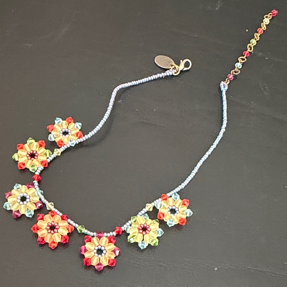 Erickson Beamon Multicolor Floral Necklace